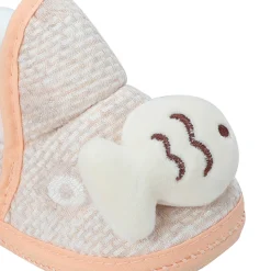 Baby Moo 3D Fish Soft Slip-On Anti-Skid Plush Warm Booties - Beige