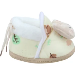 Baby Moo 3D Hunny Bunny Soft Slip-On Anti-Skid Plush Warm Booties - Yellow