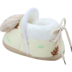 Baby Moo 3D Hunny Bunny Soft Slip-On Anti-Skid Plush Warm Booties - Yellow