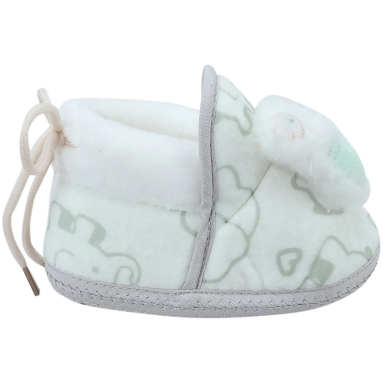 Baby Moo 3D Llama Elephant Prints Soft Slip-On Anti-Skid Plush Warm Booties - Green