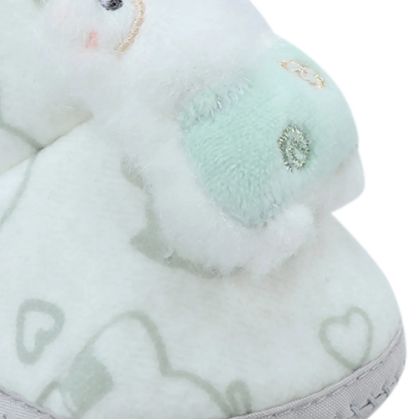 Baby Moo 3D Llama Elephant Prints Soft Slip-On Anti-Skid Plush Warm Booties - Green