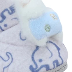 Baby Moo 3D Llama Elephant Prints Soft Slip-On Anti-Skid Plush Warm Booties - Blue