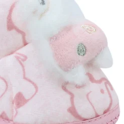Baby Moo 3D Llama Elephant Prints Soft Slip-On Anti-Skid Plush Warm Booties - Pink
