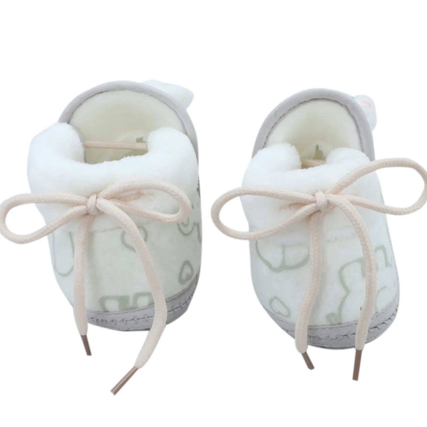 Baby Moo 3D Llama Elephant Prints Soft Slip-On Anti-Skid Plush Warm Booties - Green