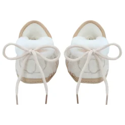 Baby Moo 3D Llama Elephant Prints Soft Slip-On Anti-Skid Plush Warm Booties - Beige