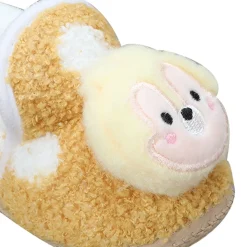 Baby Moo 3D Squirrel Soft Slip-On Anti-Skid Plush Warm Booties - Yellow