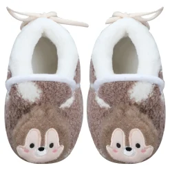 Baby Moo 3D Squirrel Soft Slip-On Anti-Skid Plush Warm Booties - Brown