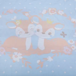 Baby Moo Deers In Love All Season Medium Muslin Blanket - Blue