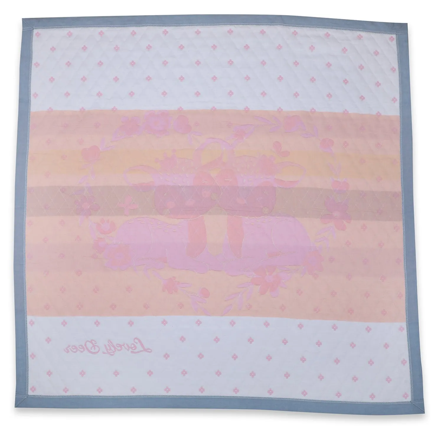 Baby Moo Deers In Love All Season Medium Muslin Blanket - Pink