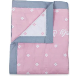 Baby Moo Deers In Love All Season Medium Muslin Blanket - Pink