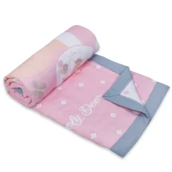 Baby Moo Deers In Love All Season Medium Muslin Blanket - Pink
