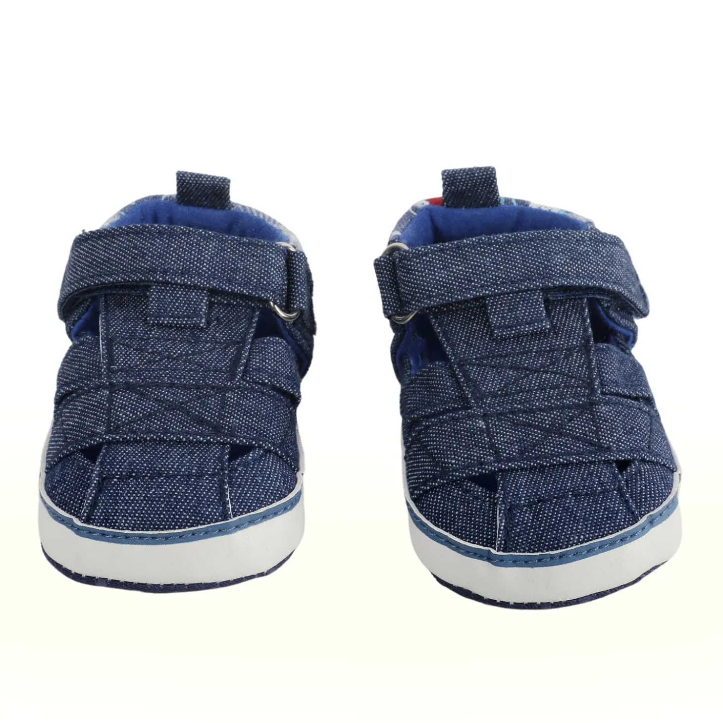Baby Moo Denim Blue Velcro Booties