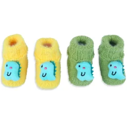 Baby Moo Dinosaur Crochet Woollen 3D Socks Booties - Green