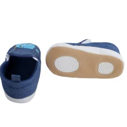 Baby Moo Dinosaur Navy Blue Slip-On Booties