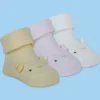 Baby Moo Dog 3D Anti-Skid Socks Booties Pack of 3 - Pink