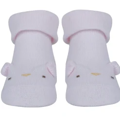 Baby Moo Dog 3D Anti-Skid Socks Booties Pack of 3 - Pink