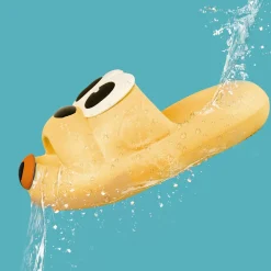 Baby Moo Dog Waterproof Soft Slippers Anti-Skid Sliders - Yellow