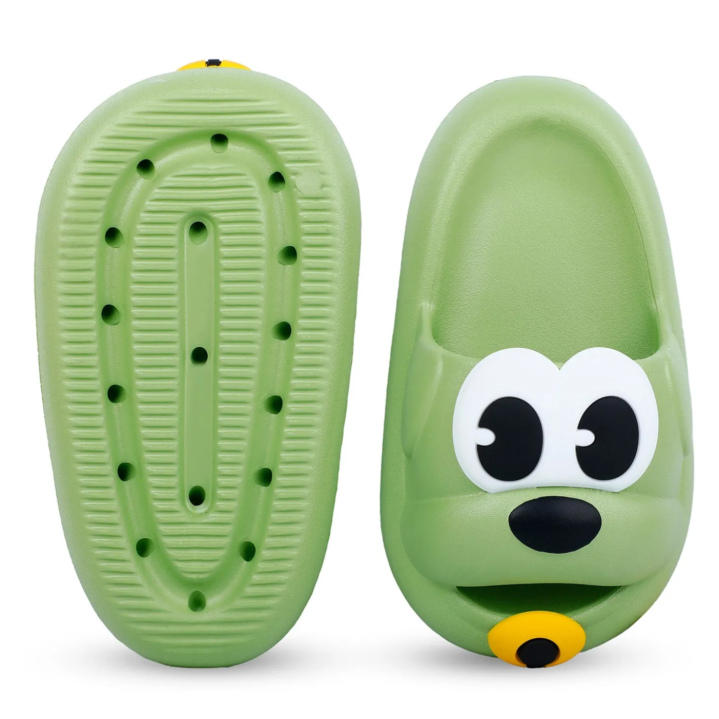 Baby Moo Dog Waterproof Soft Slippers Anti-Skid Sliders - Green