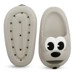 Baby Moo Dog Waterproof Soft Slippers Anti-Skid Sliders - Grey