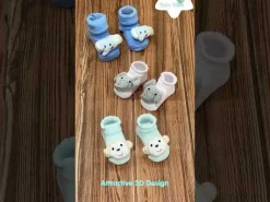 Baby Moo Doggy Cotton Anti-Skid 3D Socks - Yellow
