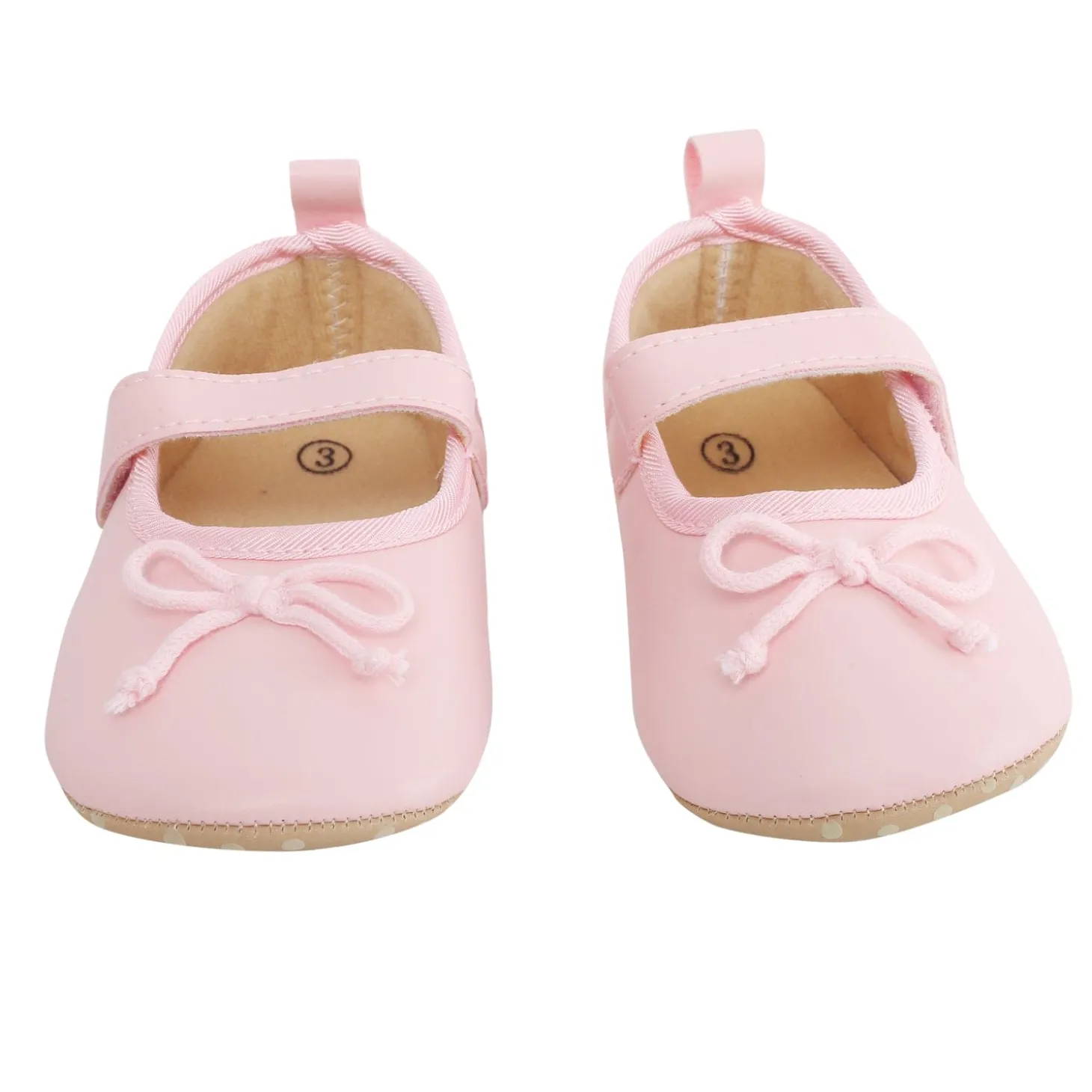 Baby Moo Dressy Bow Pink Booties
