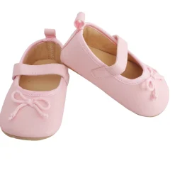 Baby Moo Dressy Bow Pink Booties