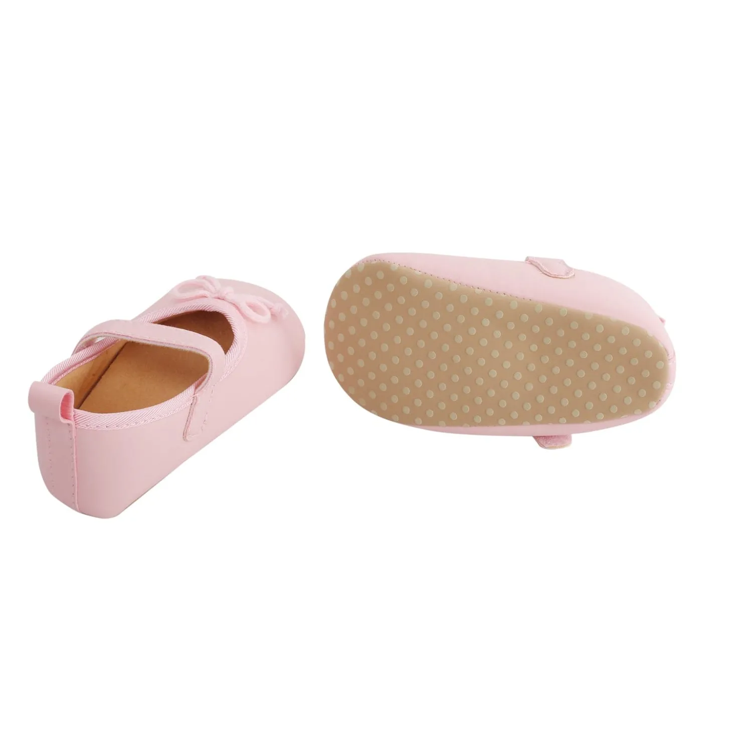 Baby Moo Dressy Bow Pink Booties
