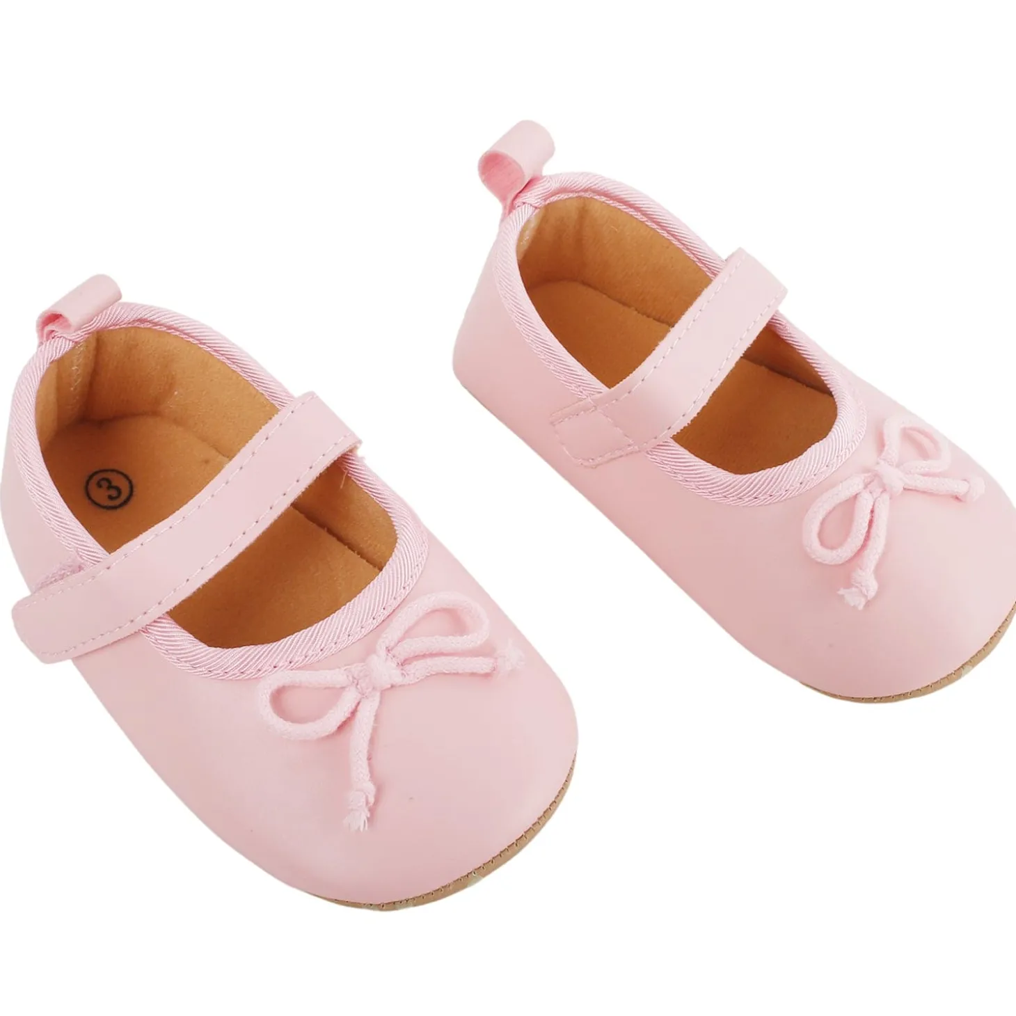Baby Moo Dressy Bow Pink Booties