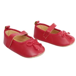 Baby Moo Dressy Bow Red Booties