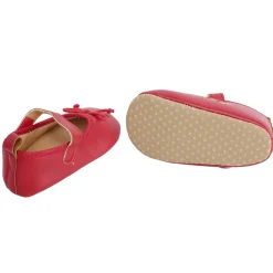 Baby Moo Dressy Bow Red Booties
