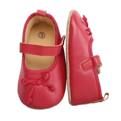 Baby Moo Dressy Bow Red Booties