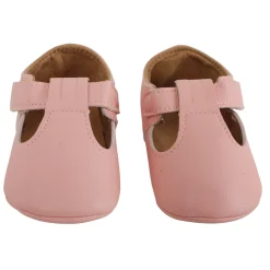 Baby Moo Dressy Pink Velcro Booties