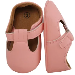 Baby Moo Dressy Pink Velcro Booties