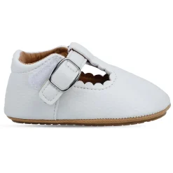 Baby Moo Dressy White Velcro Booties