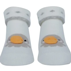 Baby Moo Duck 3D Anti-Skid Socks Booties Pack of 3 - Blue
