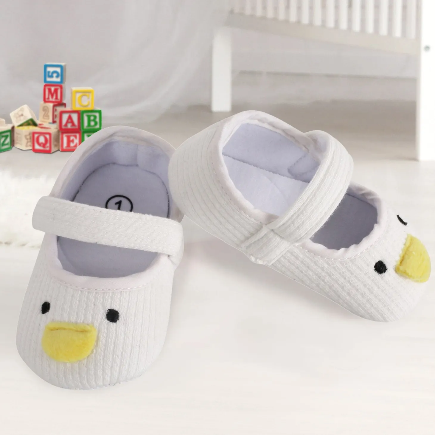 Baby Moo Ducklings White Booties