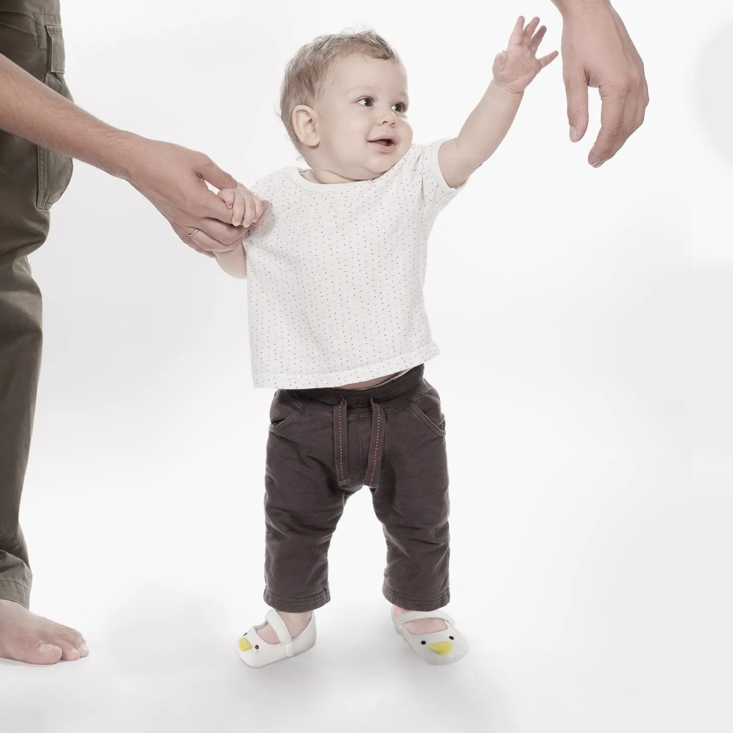 Baby Moo Ducklings White Booties