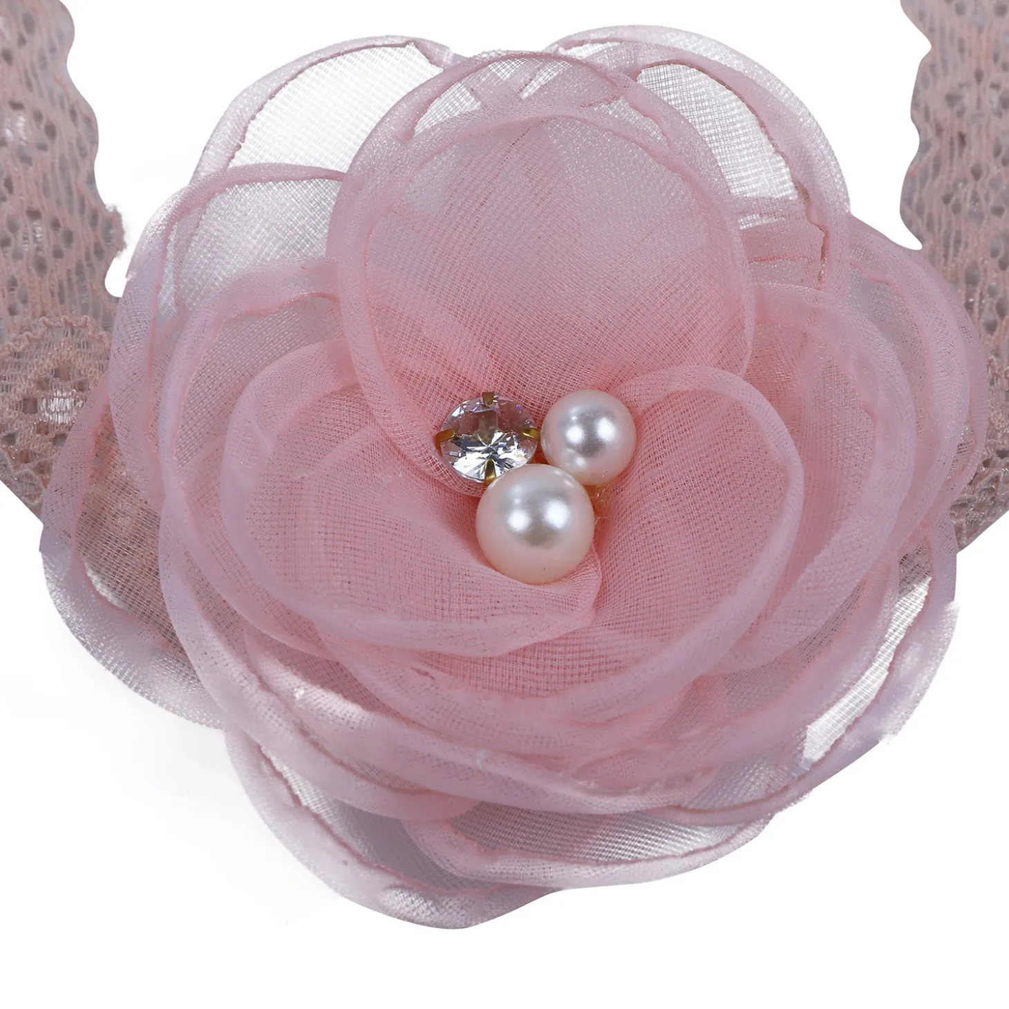 Baby Moo Emblished Flower Headband Set of 3 - Pink