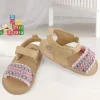 Baby Moo Embroidered Pink Sandals