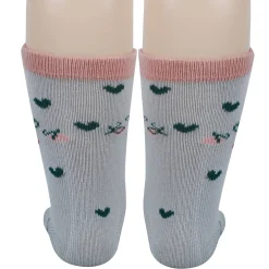 Baby Moo Farm Print Soft Socks Pack of 5 - Red, Peach