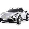Baby Moo Ferrari F8 12V Battery Operated Ride On Car for Kids | Electric Car with Remote Control | Rechargeable Battery-Powered Toy with LED Lights, Music & USB Port | Age 2-8 - Silver