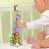 Baby Moo Flexible Giraffe Hanging Toy With Teether - Multicolour
