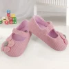 Baby Moo Floral Applique Peach Booties