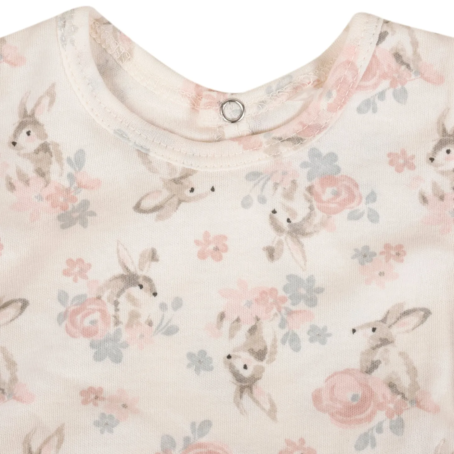 Baby Moo Floral Gift Set 3 Piece With Bodysuit, Socks And Headband - Peach