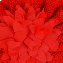 Baby Moo Floral Petals 2 Pack Turban Caps - Red And Brown