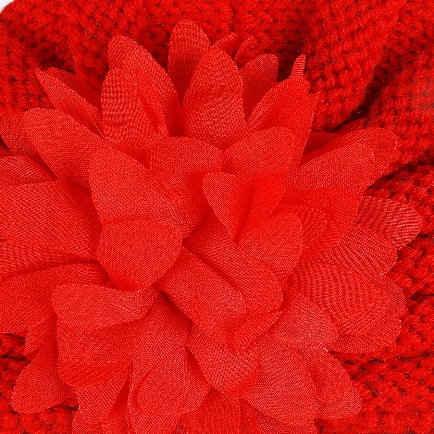 Baby Moo Floral Petals 2 Pack Turban Caps - Red And Brown