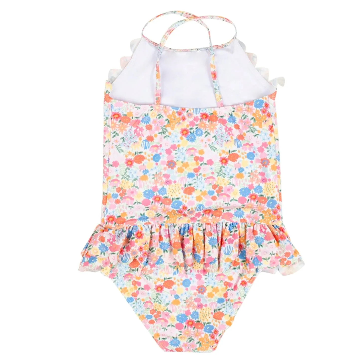 Baby Moo Floral Print Beach One-Piece Swimsuit Pool Swimming Costume - Pink