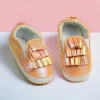 Baby Moo Frill Partywear Anti-Skid Slip-On Booties - Gold