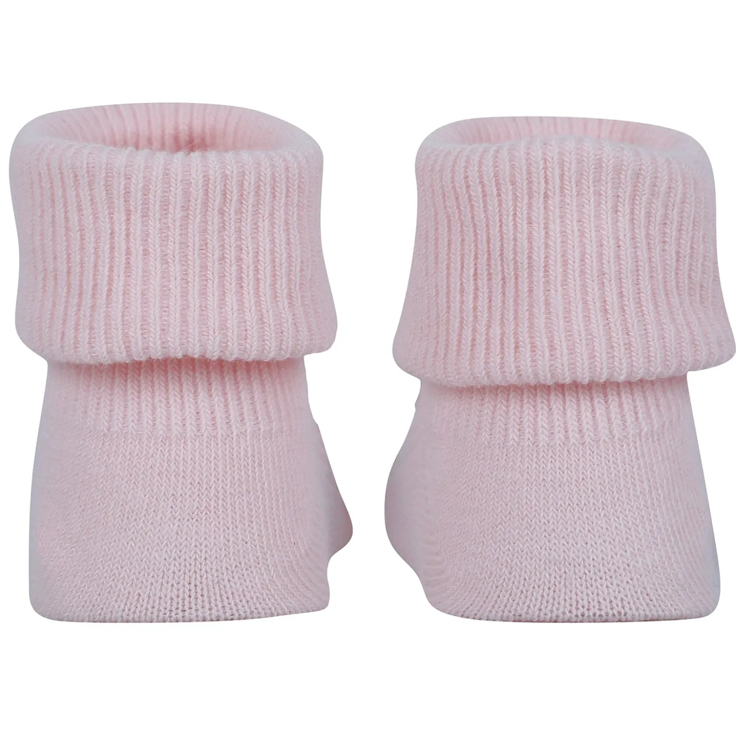 Baby Moo Frog And Rabbit 3D Rattle Anti-Skid Socks Booties Pack of 2 - White, Pink
