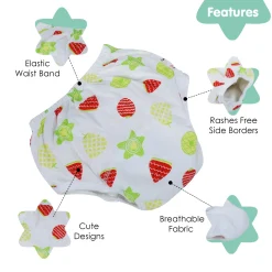 Baby Moo Fruity Reusable Cloth Training Diaper Panty - Multicolour
